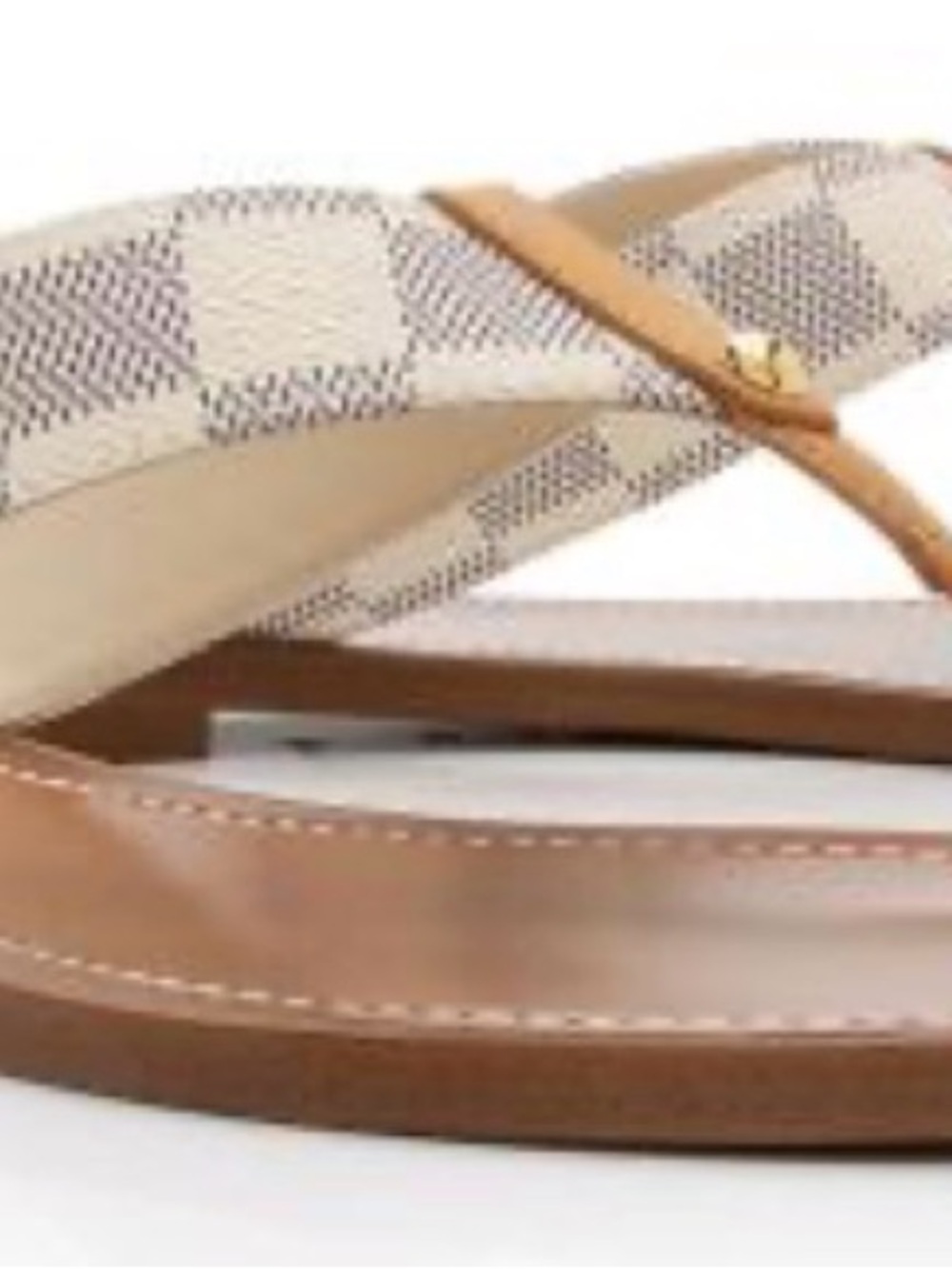 AUTHENTIC Louis Vuitton Damier Azur Sunny Flat Thong Sandals 38 US 8  🥰 👍 - Picture 2 of 16